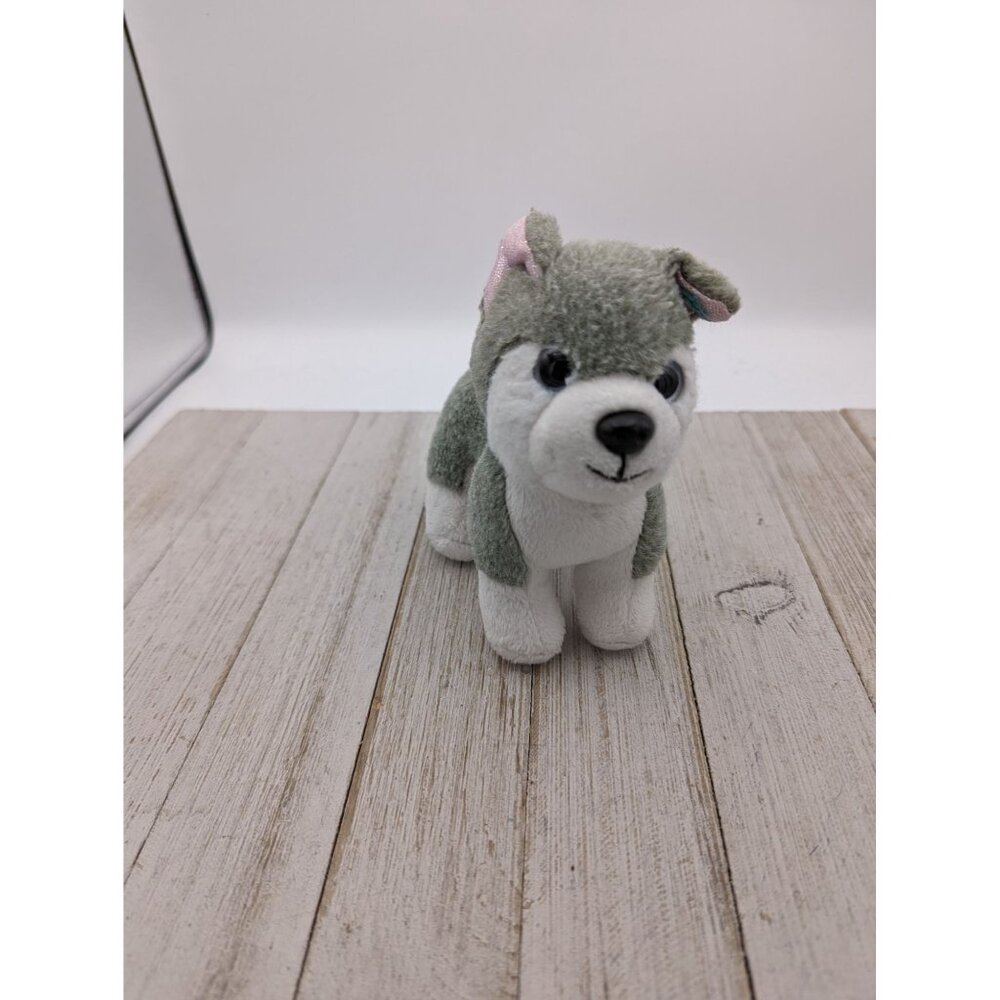 Glitter Girls Alaska Husky Puppy Dog Plush Gray and White Stuffed Animal 5"
